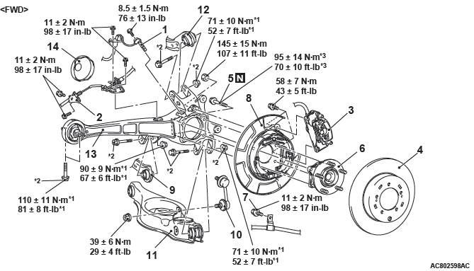 Mitsubishi Outlander. Rear Suspension