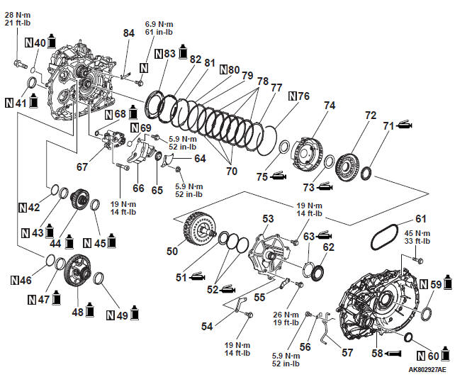 Mitsubishi Outlander. Continuously Variable Transaxle Overhaul